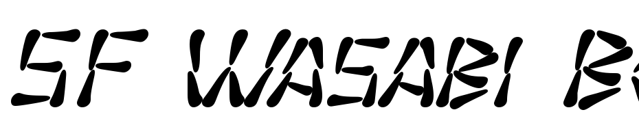 SF Wasabi Bold Italic Font Download Free